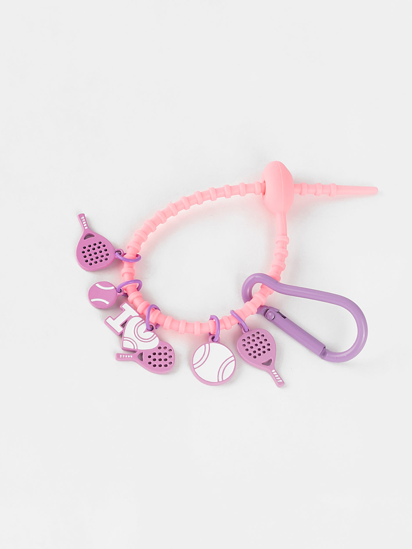 Llavero con dijes Padel Pink