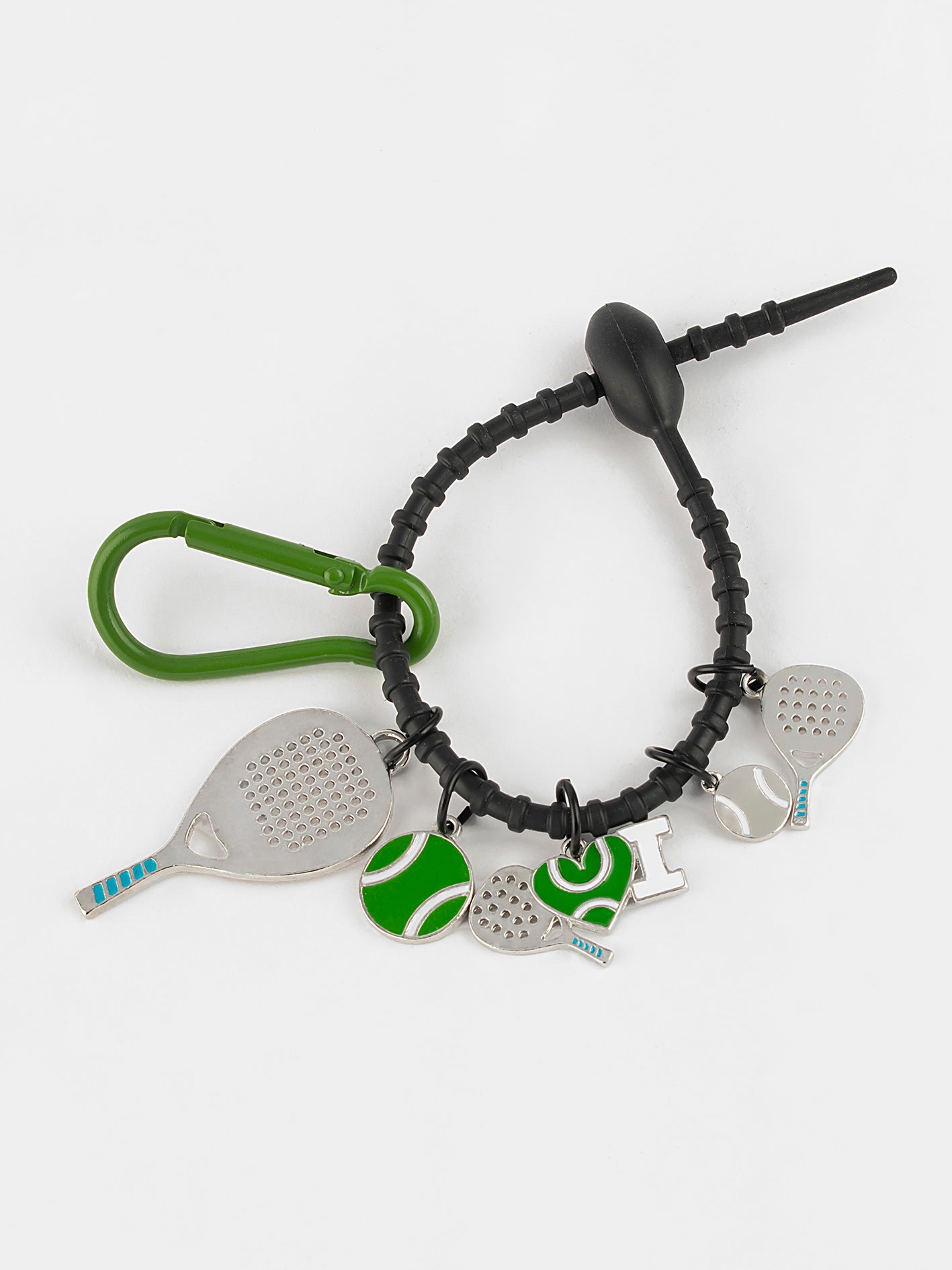 Llavero con dijes Padel Black
